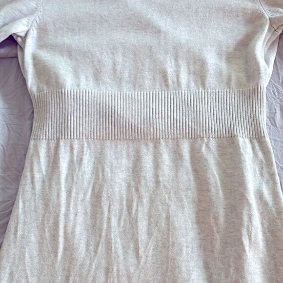 Apt. 9 Heathered Cream Gray Wrap Front Midi Dress Short Sleeve Size S - Picture 10 of 10